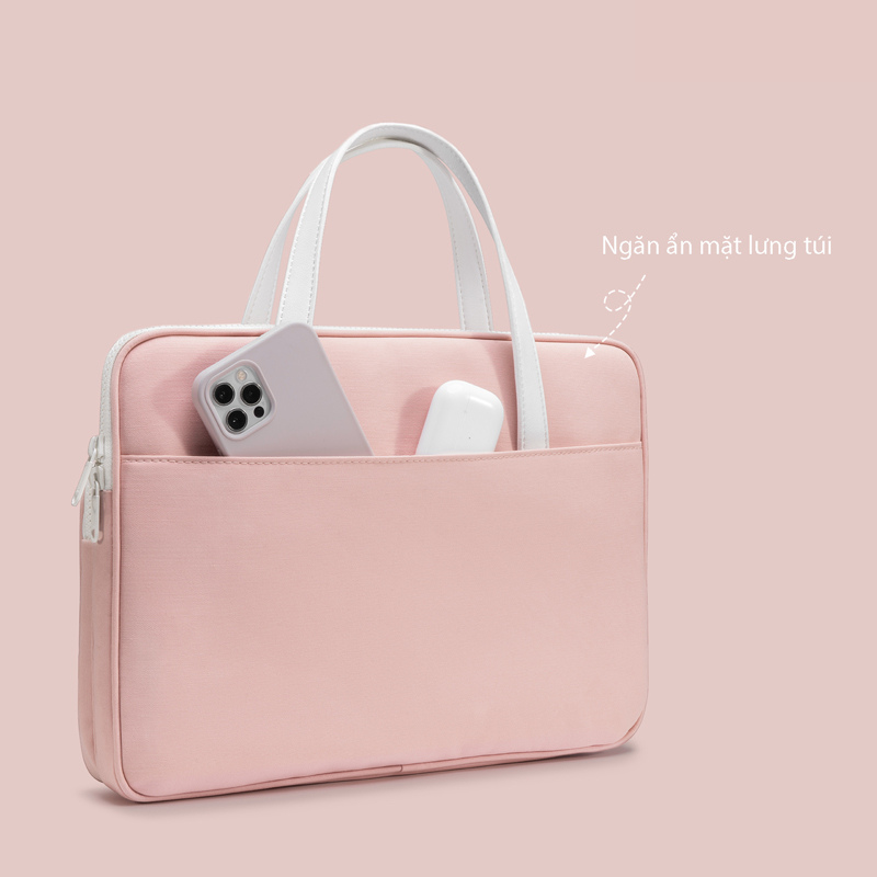 9ss-vn-tui-xach-tomtoc-dung-laptop-macbook-h21-khaiki-08 Túi Xách Tomtoc Briefcase Premium For Macbook 13/14, Ultrabook 13 (H21C1) | Tomtoc Việt Nam Phân Phối Chính Hãng