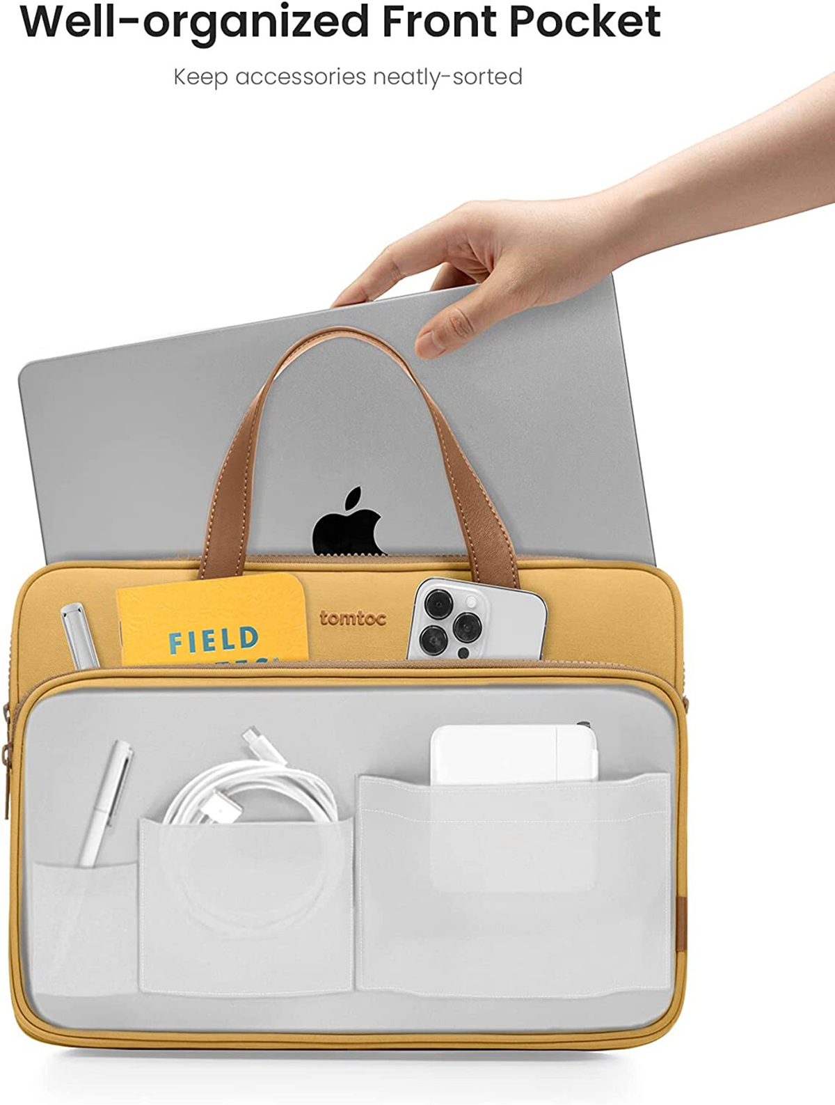 tomtoc-viet-nam-tui-deo-cheo-dung-macbook-pro-14-inch-tomtoc-h22-vang-03 Túi Đeo Chéo Tomtoc Premium Theher Shoulder Bag Macbook 13/14 (H22C1) | Tomtoc Việt Nam Phân Phối Chính Hãng