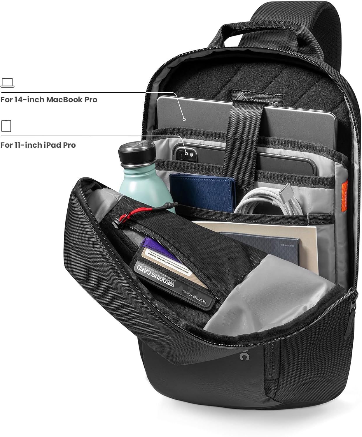 Túi Đeo Đa Năng Tomtoc Explorer Sling Bag 14-Inch Black (A54D2D1) | Tomtoc Việt Nam Phân Phối Chính Hãng