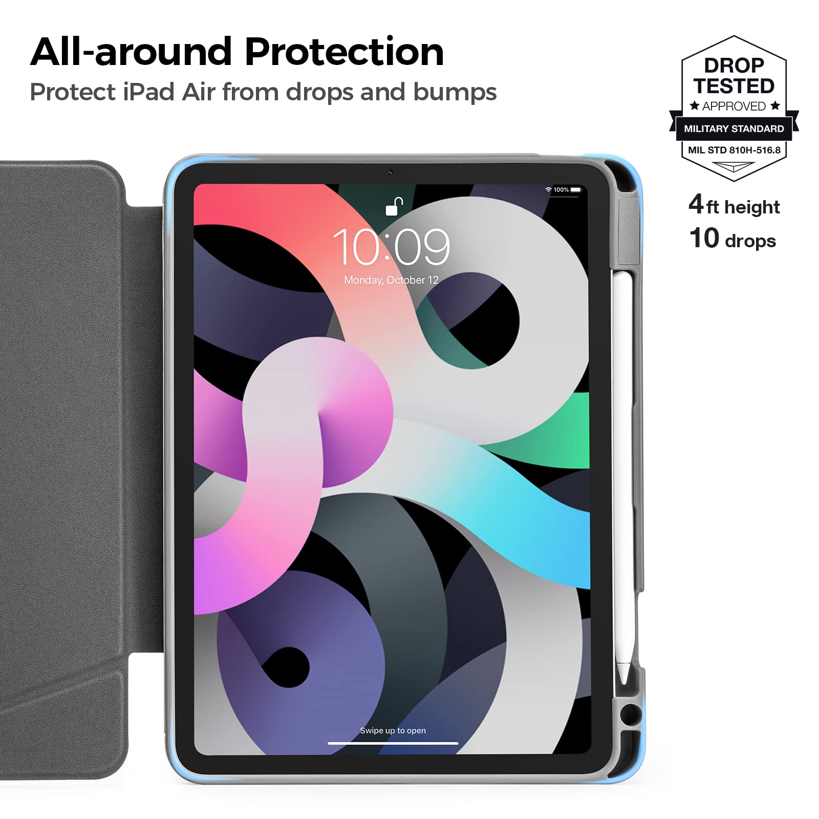 Bao Da iPad Air 11 Tomtoc Từ Tính Đa Góc Smart-Tri | Tomtoc Việt Nam Phân Phối Chính Hãng